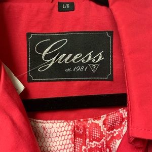 Guess pink trench jacket